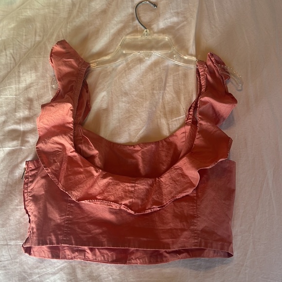 Aritzia Wilfred sandrine ruffle crop top - Picture 5 of 8